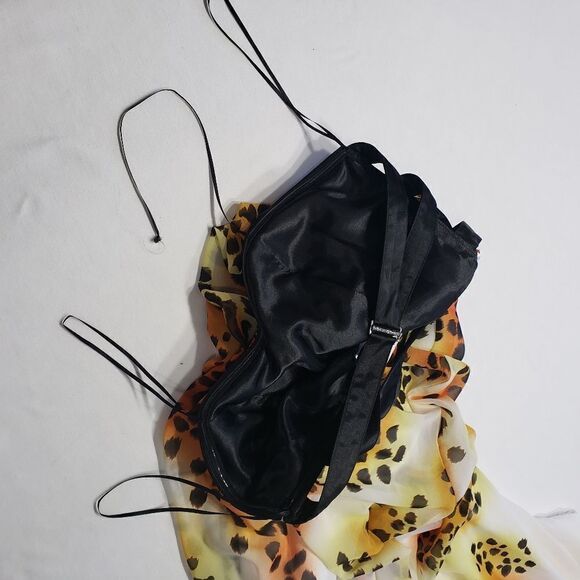 Caché Black Bandage & Animal Print Long Gown Size 8 - Picture 4 of 16